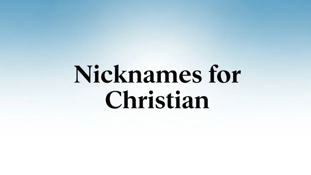 nicknames for christian